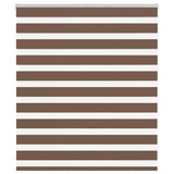 VidaXL zebra rullegardin 130x100 cm stof bredde 125,9 cm polyester brun