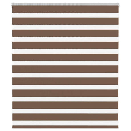 VidaXL zebra rullegardin 130x100 cm stof bredde 125,9 cm polyester brun