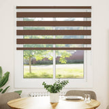 VidaXL zebra rullegardin 130x100 cm stof bredde 125,9 cm polyester brun