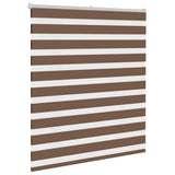 VidaXL zebra rullegardin 135x100 cm stofbredde 130,9 cm polyester brun