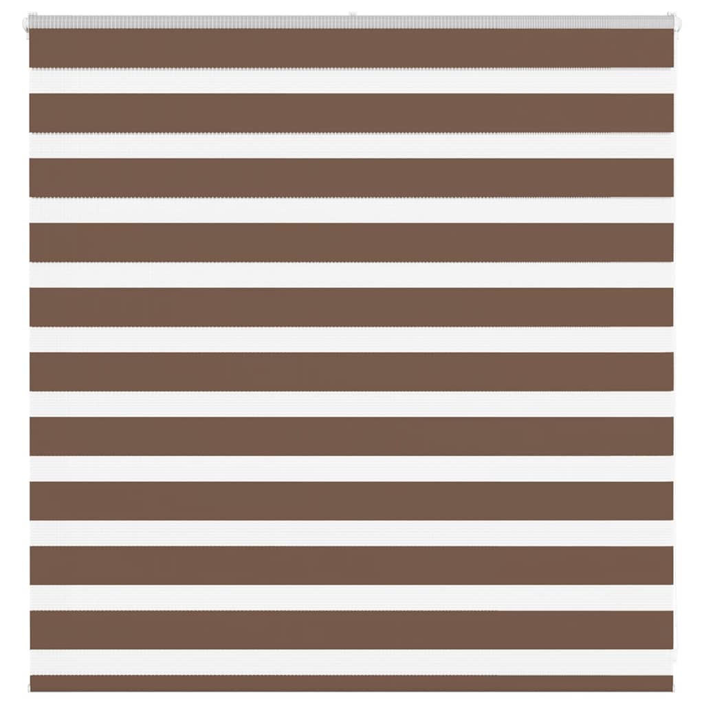 VidaXL zebra rullegardin 140x100 cm stof bredde 135,9 cm polyester brun