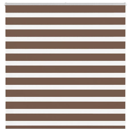 VidaXL zebra rullegardin 140x100 cm stof bredde 135,9 cm polyester brun