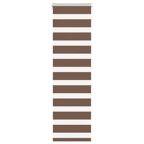 VidaXL zebra rullegardin 45x150 cm stofbredde 40,9 cm polyester brun