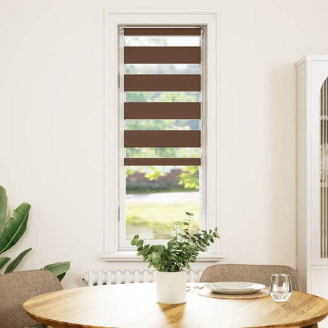 Vidaxx zebra rullegardin 50x150 cm stofbredde 45,9 cm polyester brun