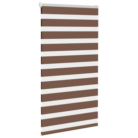 VidaXL zebra rullegardin 75x150 cm stofbredde 70,9 cm polyester brun
