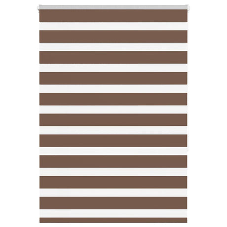 VidaXL zebra rullegardin 105x150 cm stof bredde 100,9 cm polyester brun