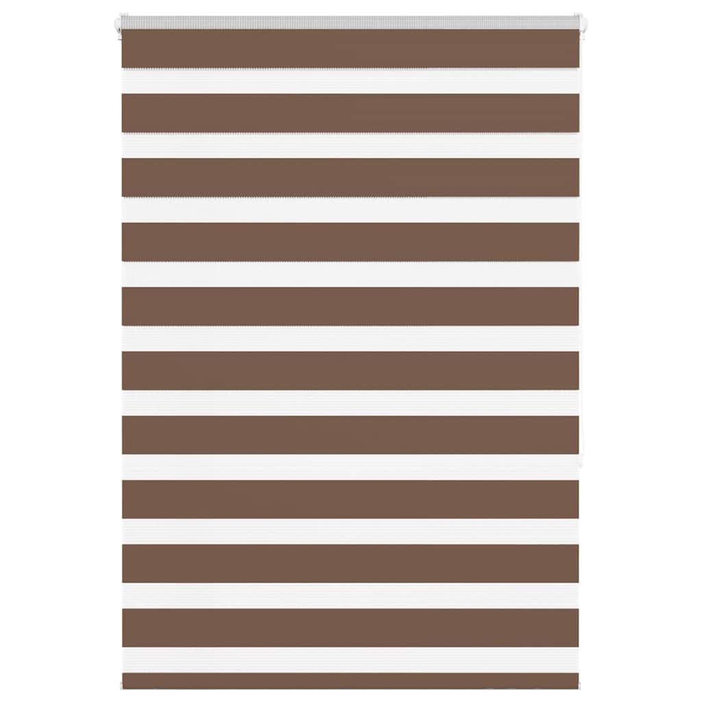 VidaXL zebra rullegardin 110x150 cm stof bredde 105,9 cm polyester brun