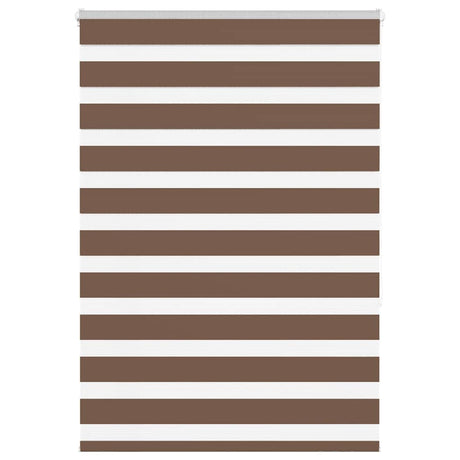 VidaXL zebra rullegardin 110x150 cm stof bredde 105,9 cm polyester brun