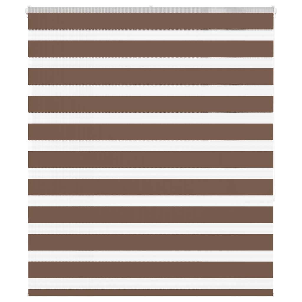 VidaXL zebra rullegardin 120x150 cm stof bredde 115,9 cm polyester brun