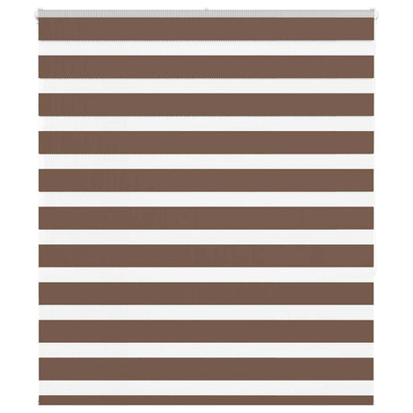 VidaXL zebra rullegardin 120x150 cm stof bredde 115,9 cm polyester brun