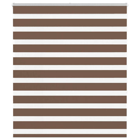 VidaXL zebra rullegardin 125x150 cm stof bredde 120,9 cm polyester brun