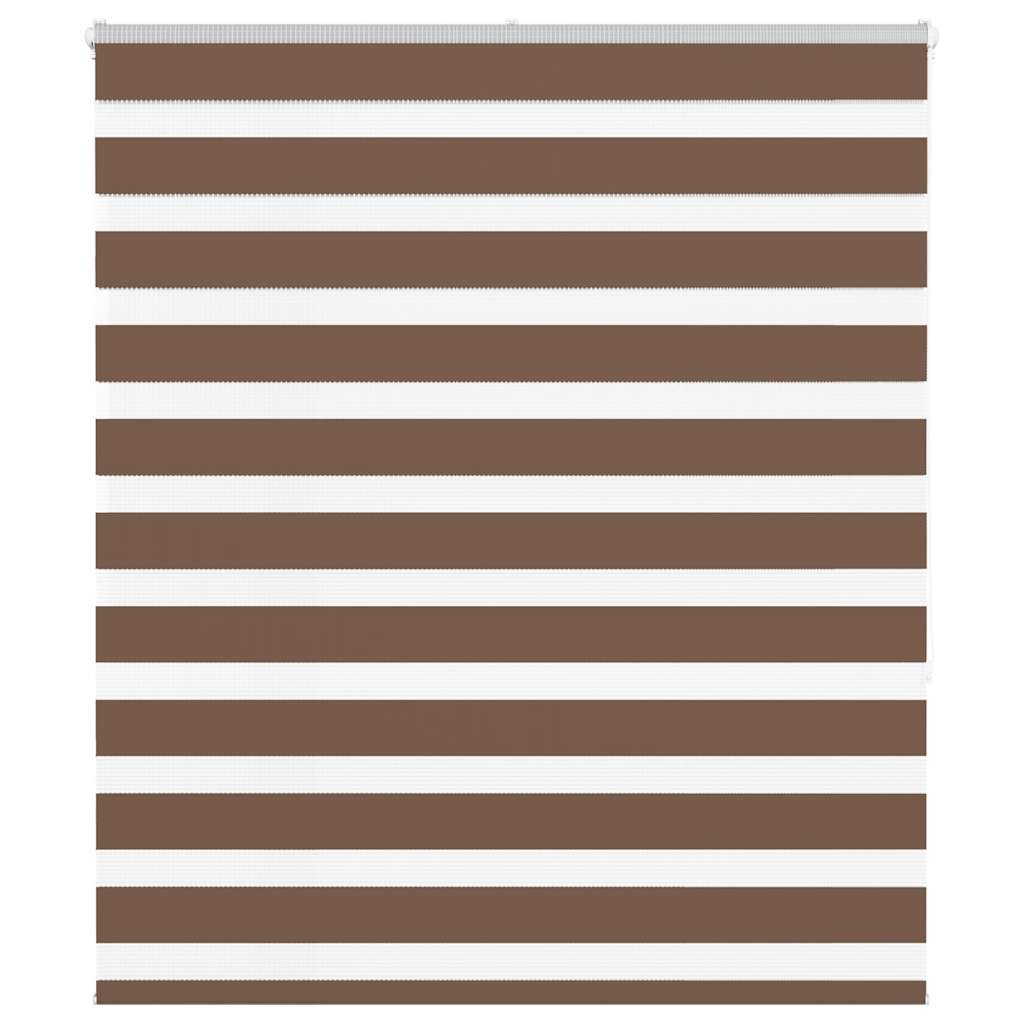 VidaXL zebra rullegardin 135x150 cm stof bredde 130,9 cm polyester brun