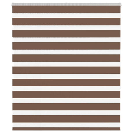 VidaXL zebra rullegardin 135x150 cm stof bredde 130,9 cm polyester brun