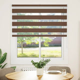 VidaXL zebra rullegardin 135x150 cm stof bredde 130,9 cm polyester brun