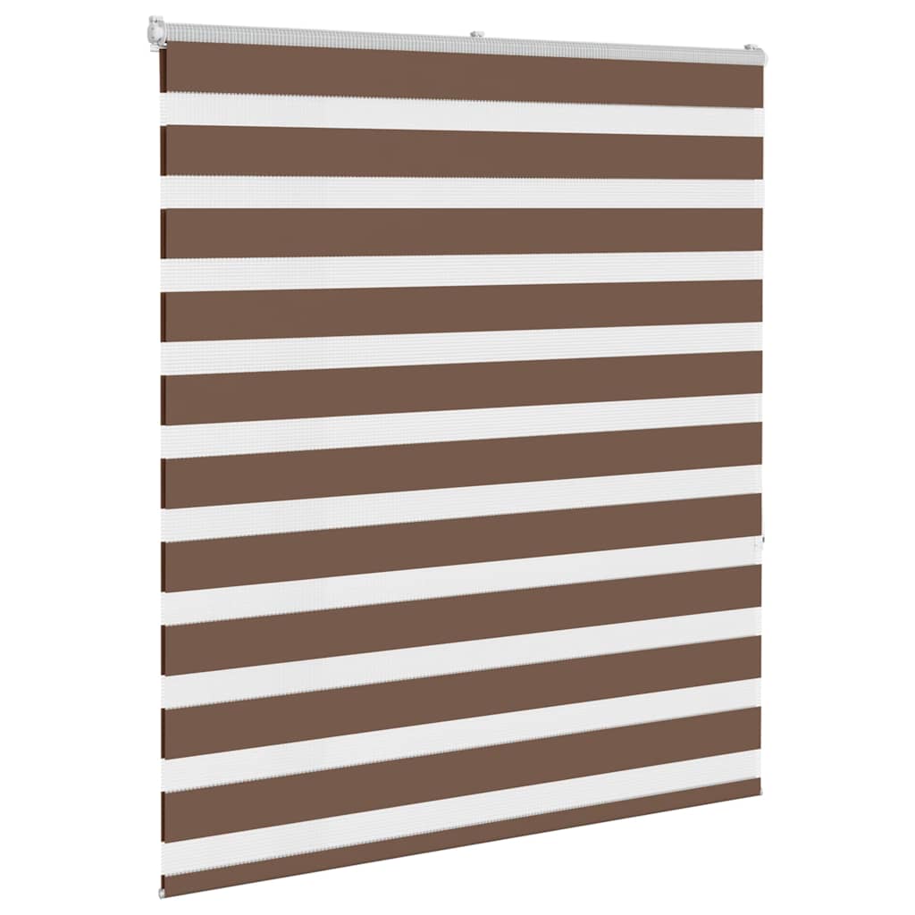 VidaXL zebra rullegardin 135x150 cm stof bredde 130,9 cm polyester brun