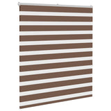 VidaXL zebra rullegardin 135x150 cm stof bredde 130,9 cm polyester brun