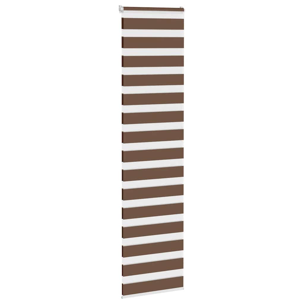 VidaXL zebra rullegardin 55x200 cm stofbredde 50,9 cm polyester brun