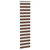 VidaXL zebra rullegardin 55x200 cm stofbredde 50,9 cm polyester brun