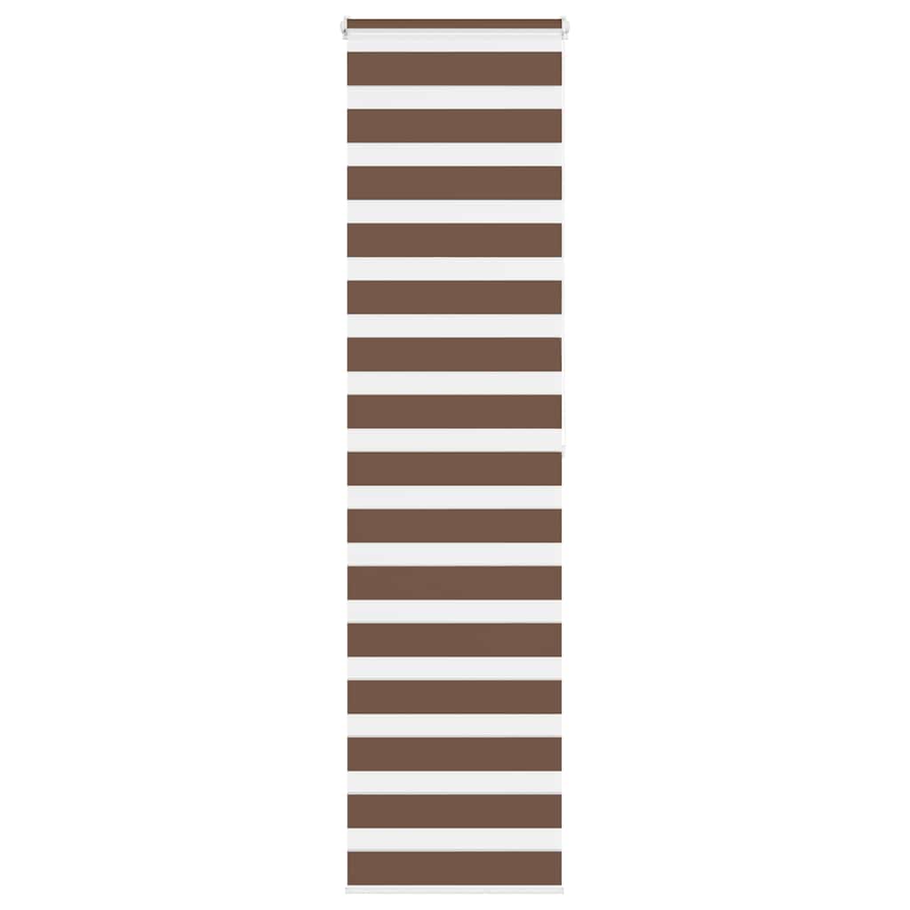 VidaXL zebra rullegardin 60x200 cm stof bredde 55,9 cm polyester brun