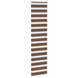 VidaXL zebra rullegardin 60x200 cm stof bredde 55,9 cm polyester brun