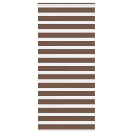 VidaXL zebra rullegardin 105x200 cm stof bredde 100,9 cm polyester brun