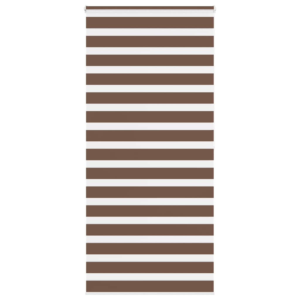 VidaXL zebra rullegardin 110x200 cm stof bredde 105,9 cm polyester brun