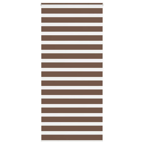 VidaXL zebra rullegardin 115x200 cm stof bredde 110,9 cm polyester brun