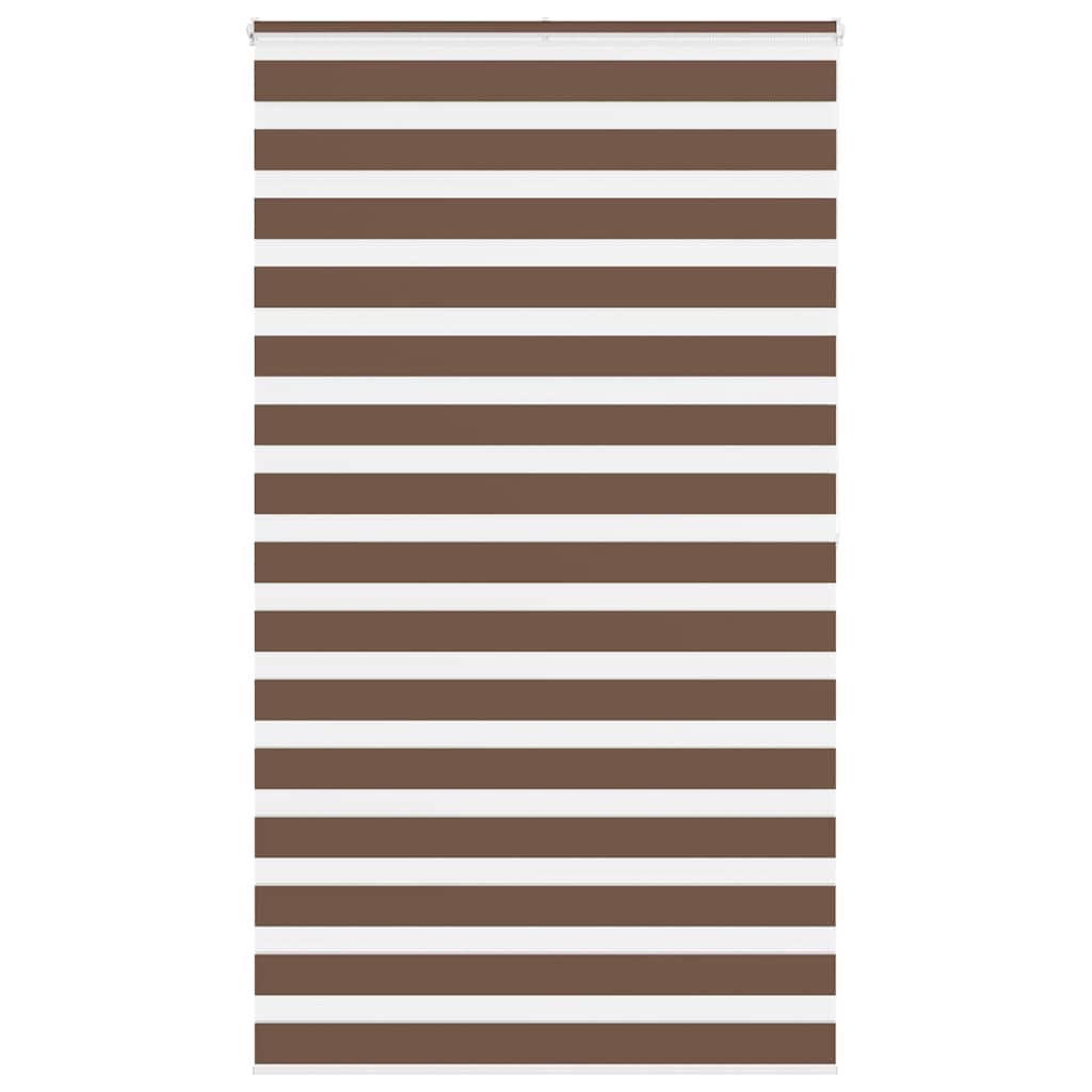 VidaXL zebra rullegardin 125x200 cm stofbredde 120,9 cm polyester brun