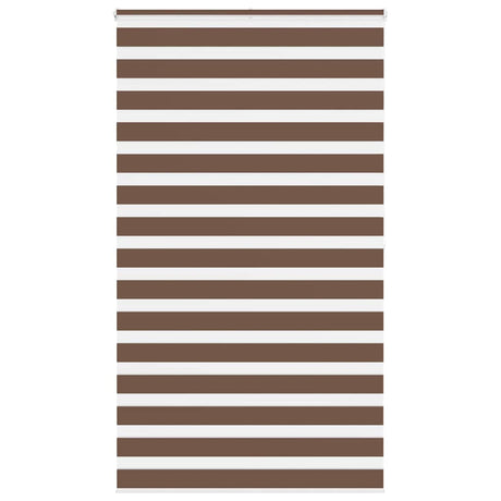 VidaXL zebra rullegardin 125x200 cm stofbredde 120,9 cm polyester brun