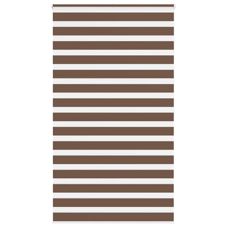 VidaXL zebra rullegardin 130x200 cm stof bredde 125,9 cm polyester brun
