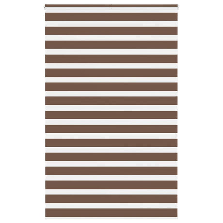 VidaXL zebra rullegardin 140x200 cm stof bredde 135,9 cm polyester brun