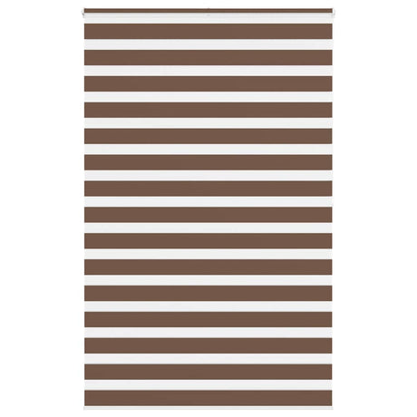 VidaXL zebra rullegardin 145x200 cm stof bredde 140,9 cm polyester brun