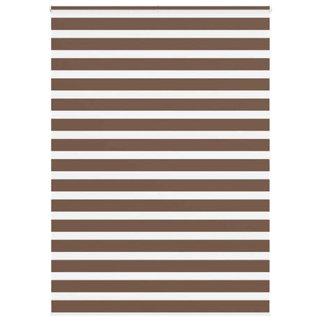 VidaXL zebra rullegardin 160x200 cm stof bredde 155,9 cm polyester brun