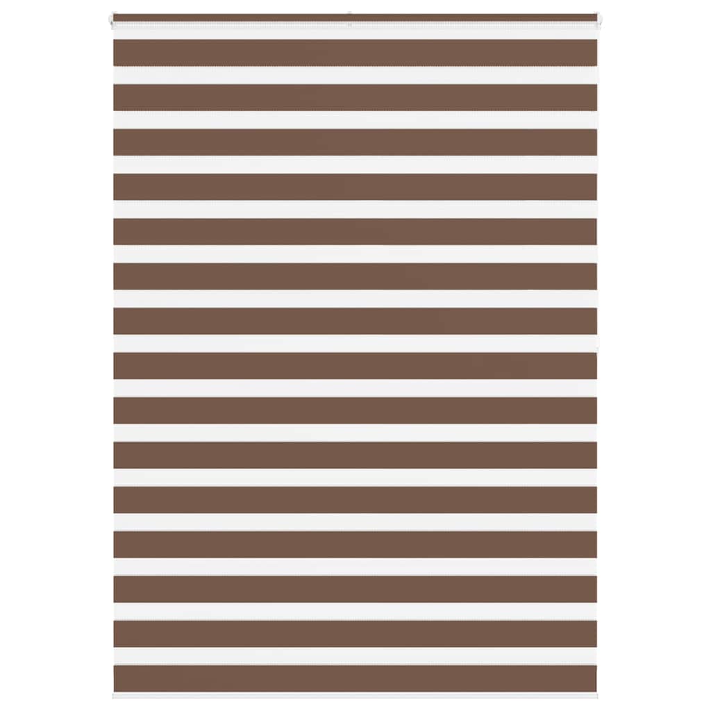 VidaXL zebra rullegardin 165x200 cm stofbredde 160,9 cm polyester brun