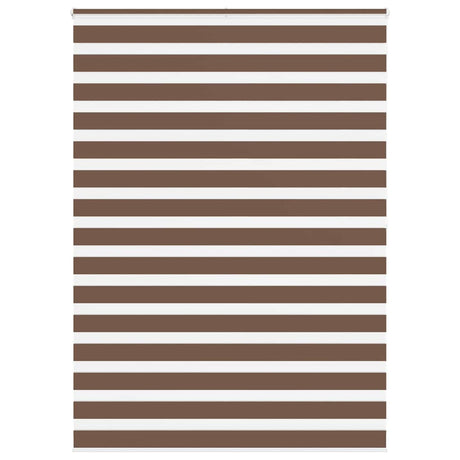 VidaXL zebra rullegardin 165x200 cm stofbredde 160,9 cm polyester brun