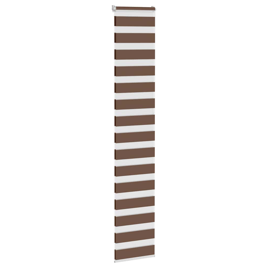 VidaXL zebra rullegardin 50x230 cm stofbredde 45,9 cm polyester brun