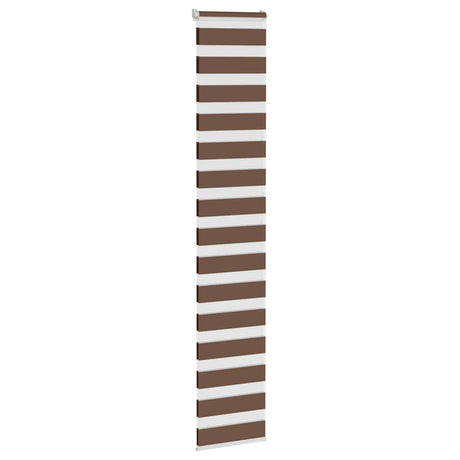 VidaXL zebra rullegardin 50x230 cm stofbredde 45,9 cm polyester brun
