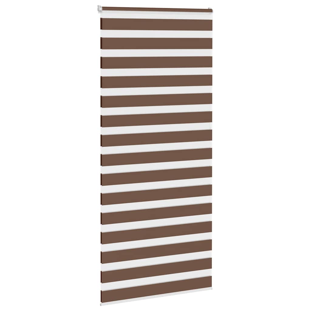 VidaXL zebra rullegardin 110x230 cm stof bredde 105,9 cm polyester brun