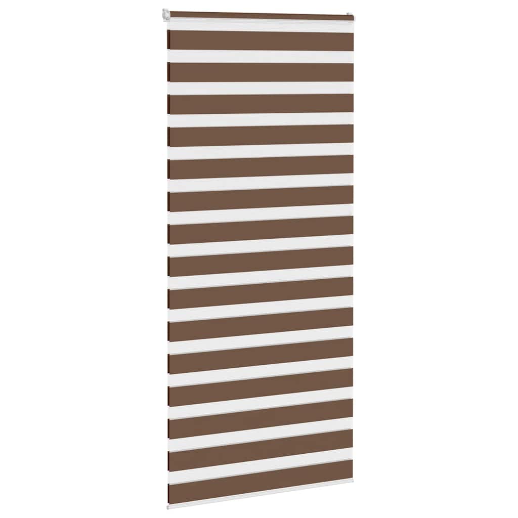 VidaXL zebra rullegardin 115x230 cm stofbredde 110,9 cm polyester brun