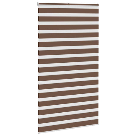 VidaXL zebra rullegardin 120x230 cm stof bredde 115,9 cm polyester brun