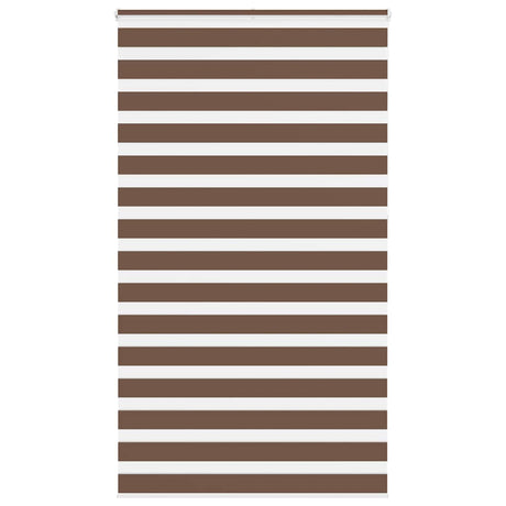 VidaXL zebra rullegardin 130x230 cm stof bredde 125,9 cm polyester brun