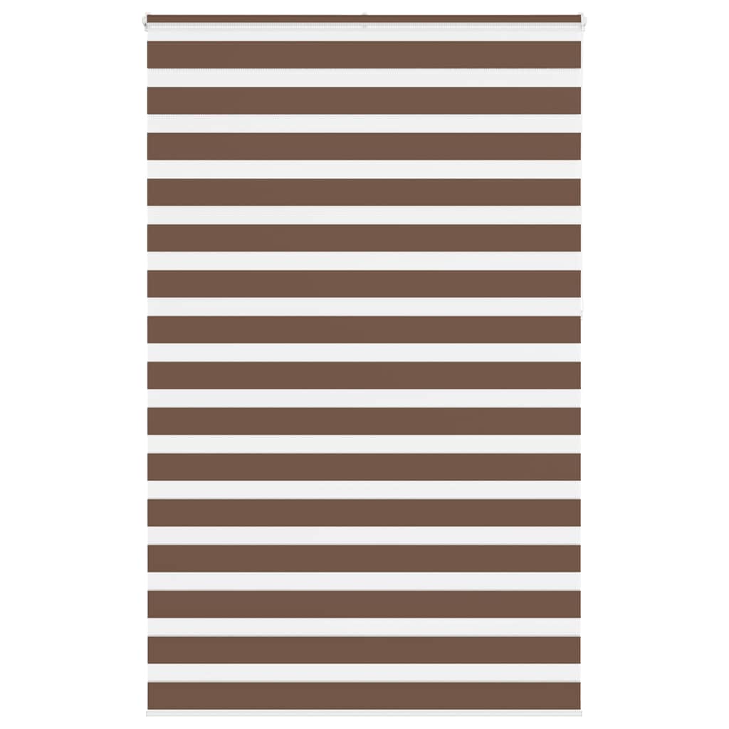 VidaXL zebra rullegardin 140x230 cm stofbredde 135,9 cm polyester brun