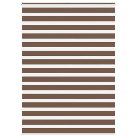 VidaXL zebra rullegardin 160x230 cm stof bredde 155,9 cm polyester brun