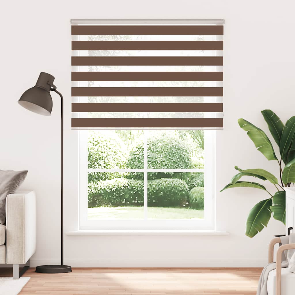 VidaXL zebra rullegardin 165x230 cm stofbredde 160,9 cm polyester brun
