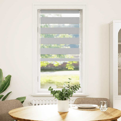VidaXL zebra rullegardin 65x100 cm stofbredde 60,9 cm lysegrå