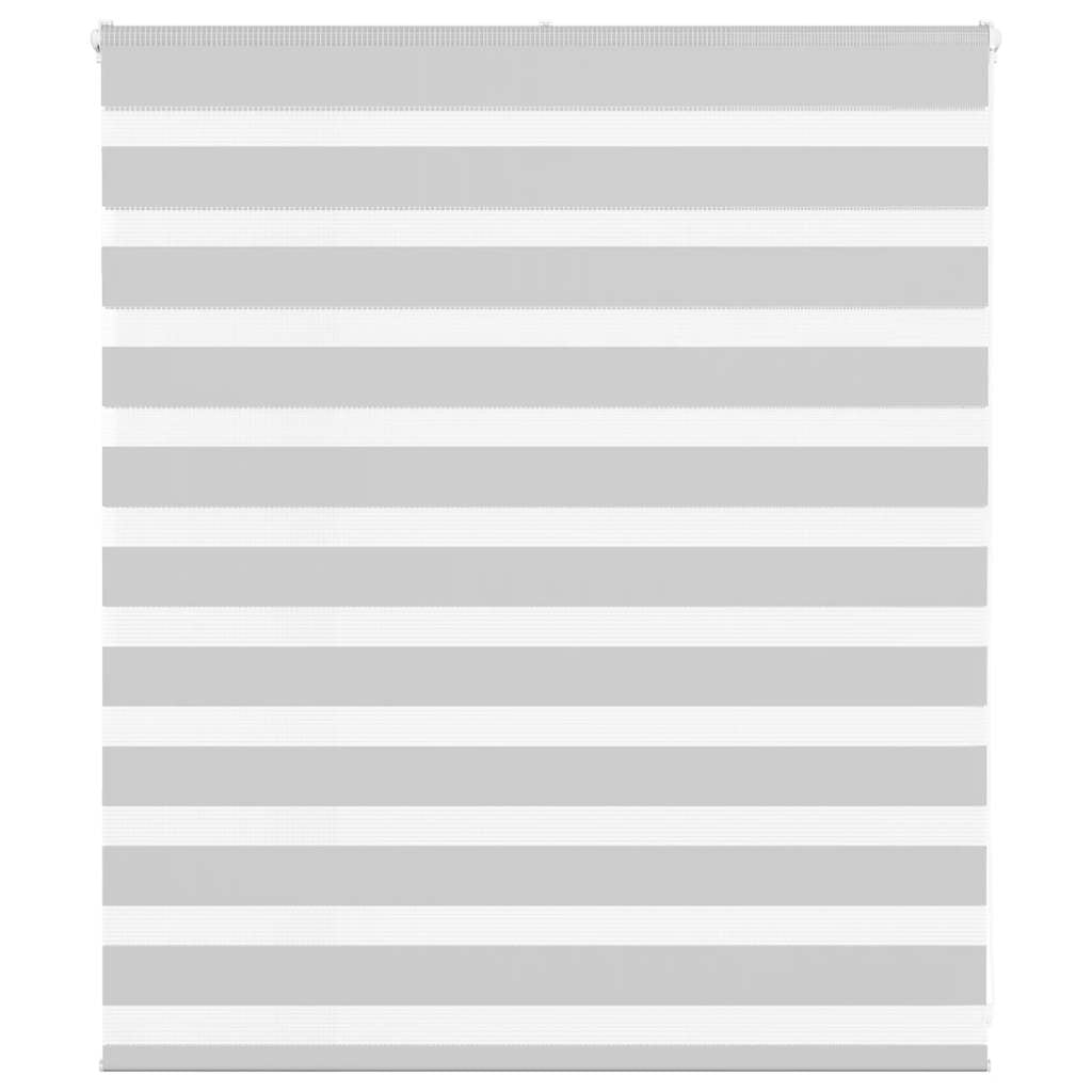 VidaXL zebra rullegardin 125x100 cm stofbredde 120,9 cm lysegrå