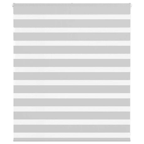 VidaXL zebra rullegardin 125x100 cm stofbredde 120,9 cm lysegrå