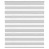 VidaXL zebra rullegardin 130x100 cm stofbredde 125,9 cm lysegrå