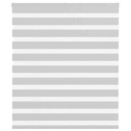 VidaXL zebra rullegardin 130x100 cm stofbredde 125,9 cm lysegrå