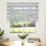 VidaXL zebra rullegardin 130x100 cm stofbredde 125,9 cm lysegrå